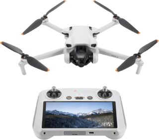 DJI Mini 3 (DJI RC) – Mini Drone Caméra Léger avec Nacelle Mécanique à 3 Axes